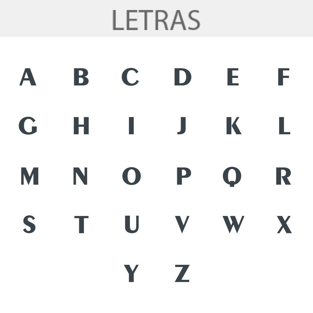Anel de Letra Quadrado Feminino em Prata 950