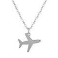 Colar com Pingente de Avião em Prata 925
