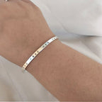 Bracelete com Frase Personalizada em Prata 950