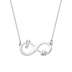 Colar Infinito Personalizado com Inicias do Nome em Prata 925