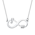 Colar Infinito Personalizado com Inicias do Nome em Prata 925