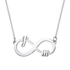 Colar Infinito Personalizado com Inicias do Nome em Prata 925