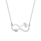 Colar Infinito Personalizado com Inicias do Nome em Prata 925
