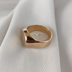 Anel Chevalier Sinete Joia Ouro Amarelo Legitimo 18k 750
