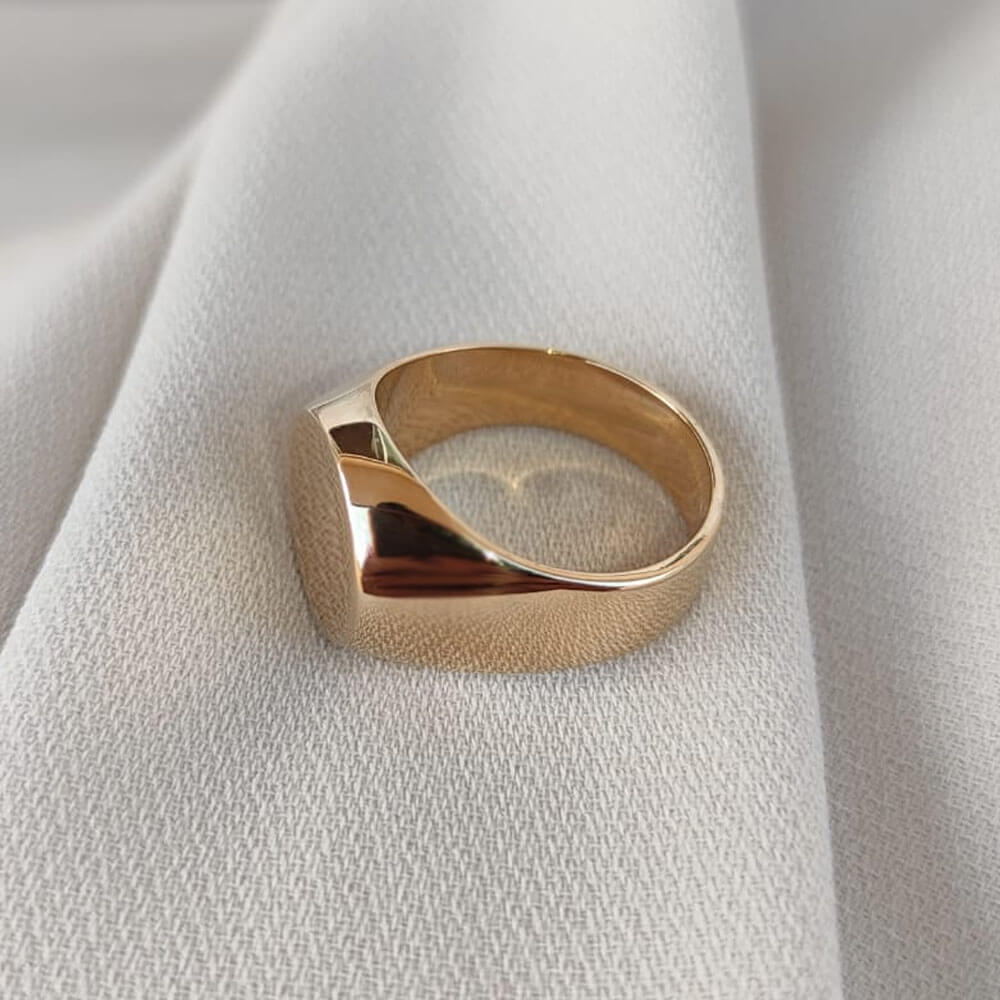 Anel Chevalier Sinete Joia Ouro Amarelo Legitimo 18k 750