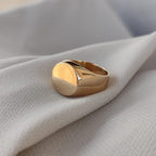 Anel Chevalier Sinete Joia Ouro Amarelo Legitimo 18k 750