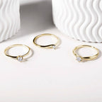 Anel de Ouro 18k 750 Feminino Solitário 6 Garras
