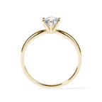 Anel de Ouro 18k 750 Feminino Solitário 6 Garras