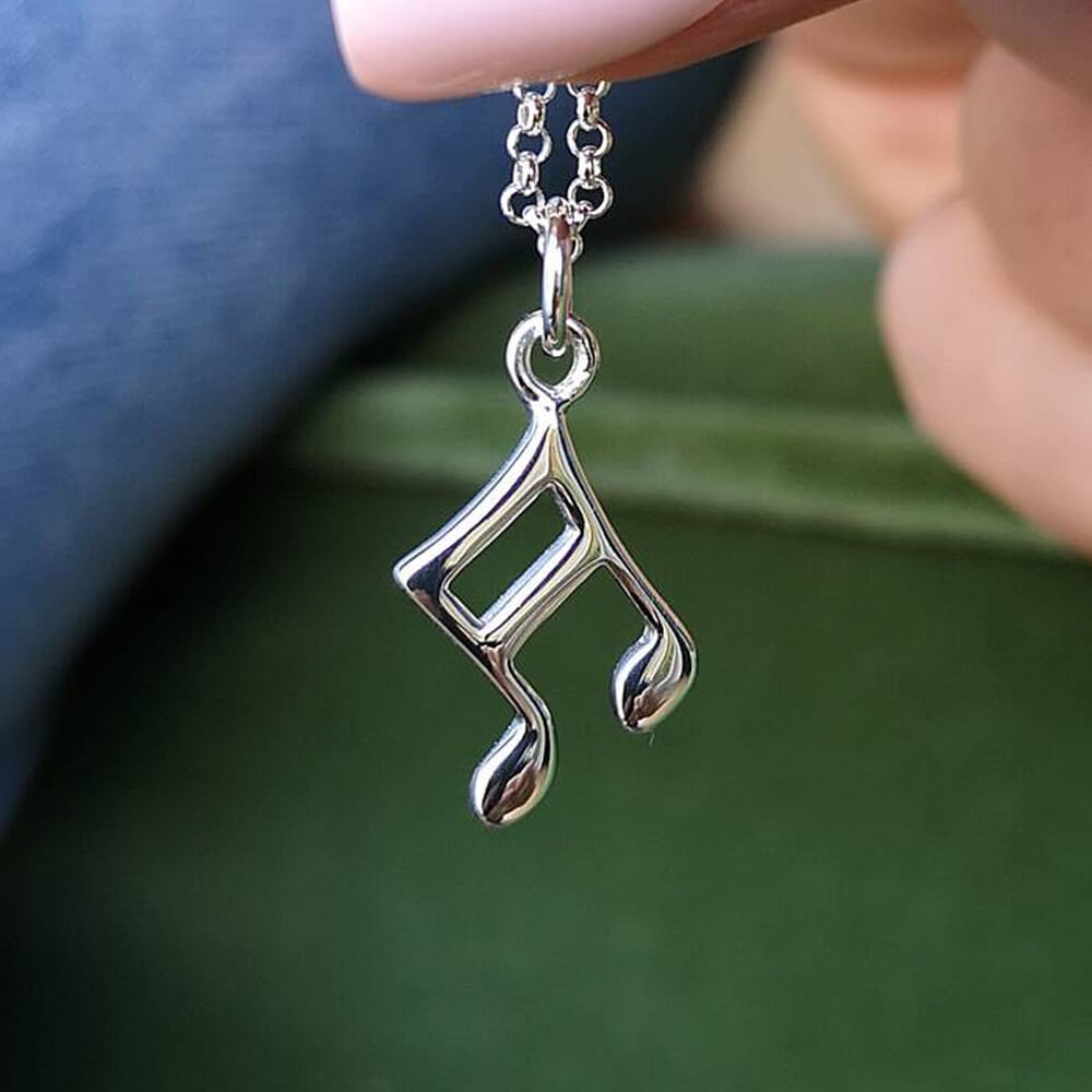 Pingente Nota Musical em Prata 950