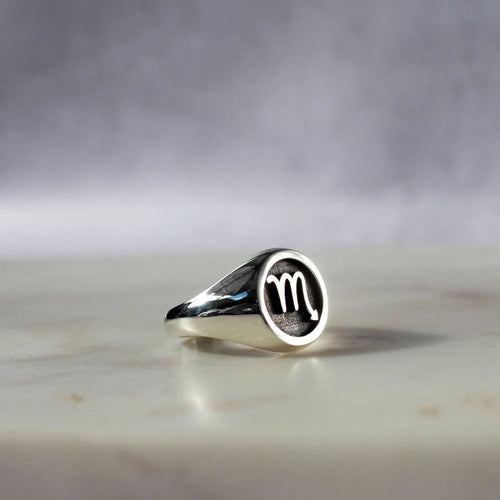 Anel Masculino com Símbolo Signo em Prata 950