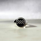 Anel Masculino com Símbolo Signo em Prata 950