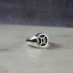 Anel Masculino com Símbolo Signo em Prata 950