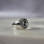 Anel Masculino com Símbolo Signo em Prata 950