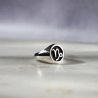 Anel Masculino com Símbolo Signo em Prata 950