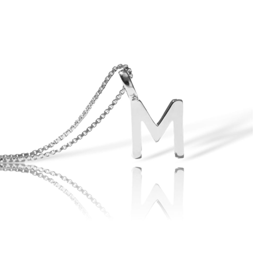 Colar com Letra Inicial Personalizada Prata 925 Joia Única