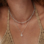 Colar com Letra Inicial Personalizada Prata 925 Joia Única