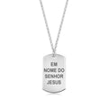 Cordao com Pingente Masculino Placa Personalizado em Prata 925