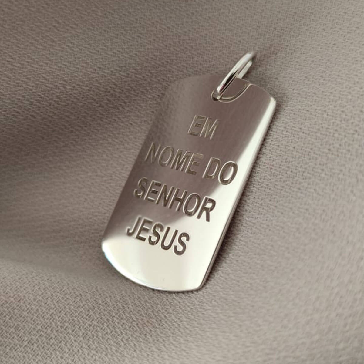 Cordao com Pingente Masculino Placa Personalizado em Prata 925