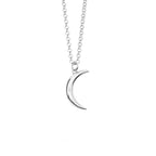 Colar Lua Prata 925 com Corrente Elo Portugues
