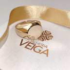 Anel Chevalier Sinete Joia Ouro Amarelo Legitimo 18k 750
