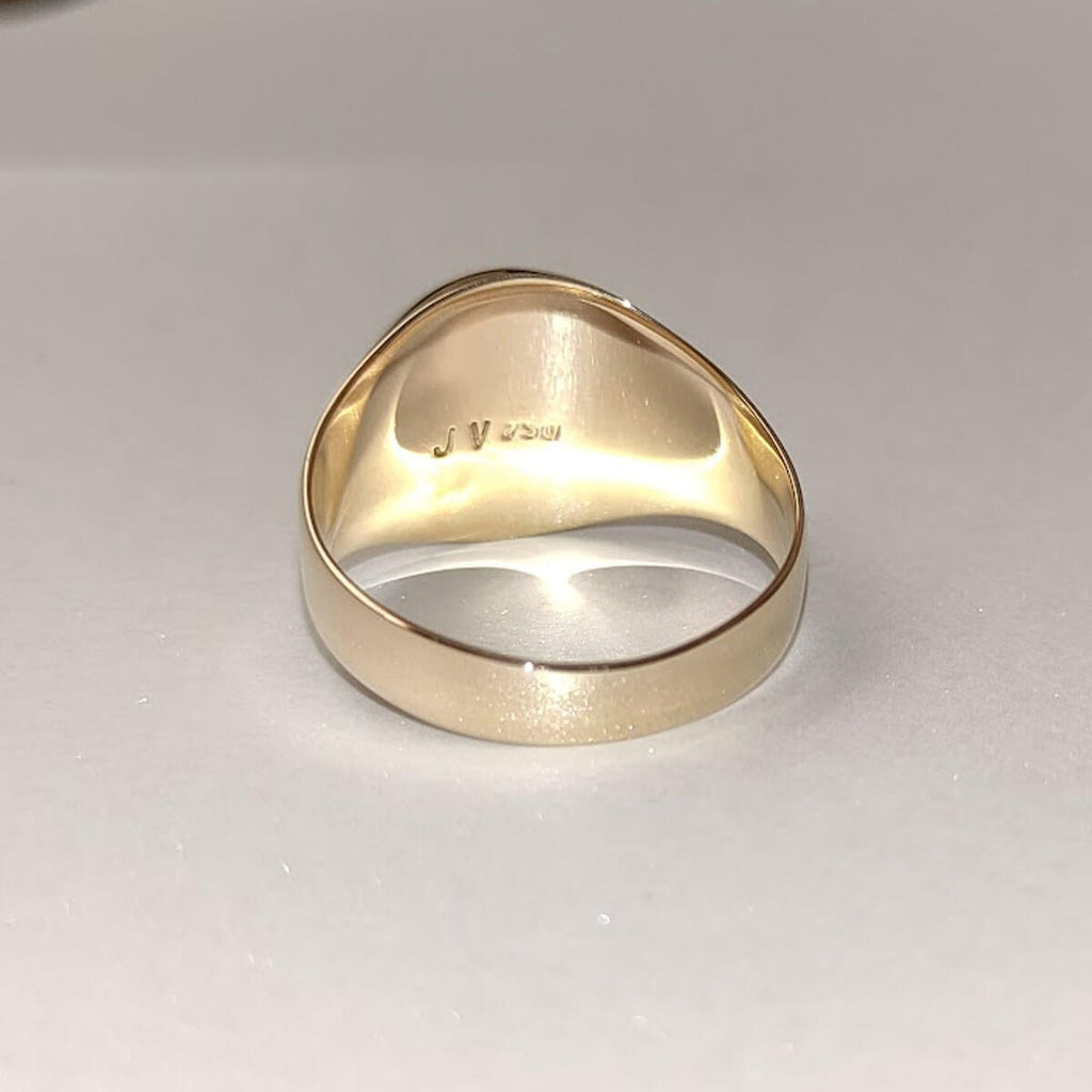 Anel Chevalier Sinete Joia Ouro Amarelo Legitimo 18k 750