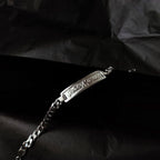 Pulseira Masculina Chapa com Nome Personalizado em Prata 925