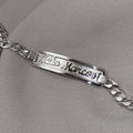 Pulseira Masculina Chapa com Nome Personalizado em Prata 925
