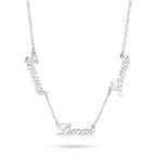 Corrente com 3 Nomes Personalizado em Prata 925