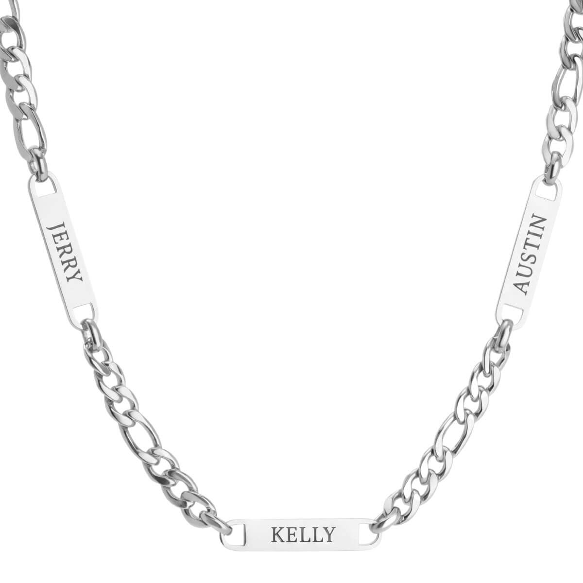 Colar Masculino com Nomes Filhos Personalizado Prata 925