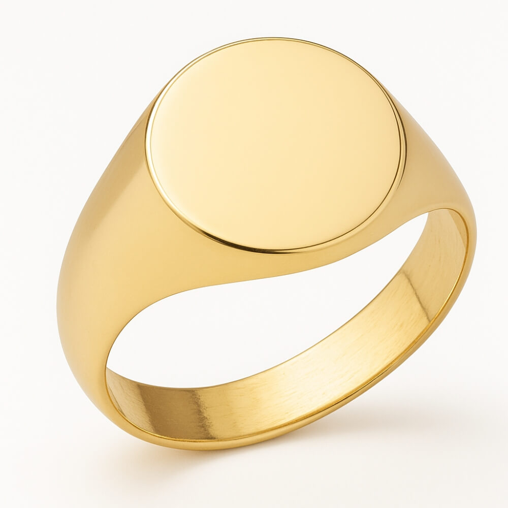 Anel Chevalier Sinete Joia Ouro Amarelo Legitimo 18k 750