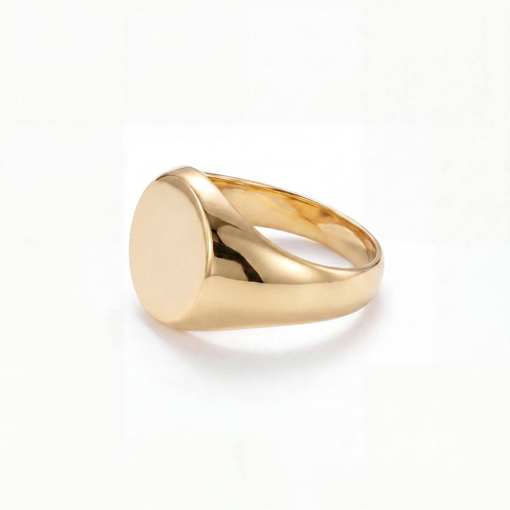 Anel Chevalier Sinete Joia Ouro Amarelo Legitimo 18k 750
