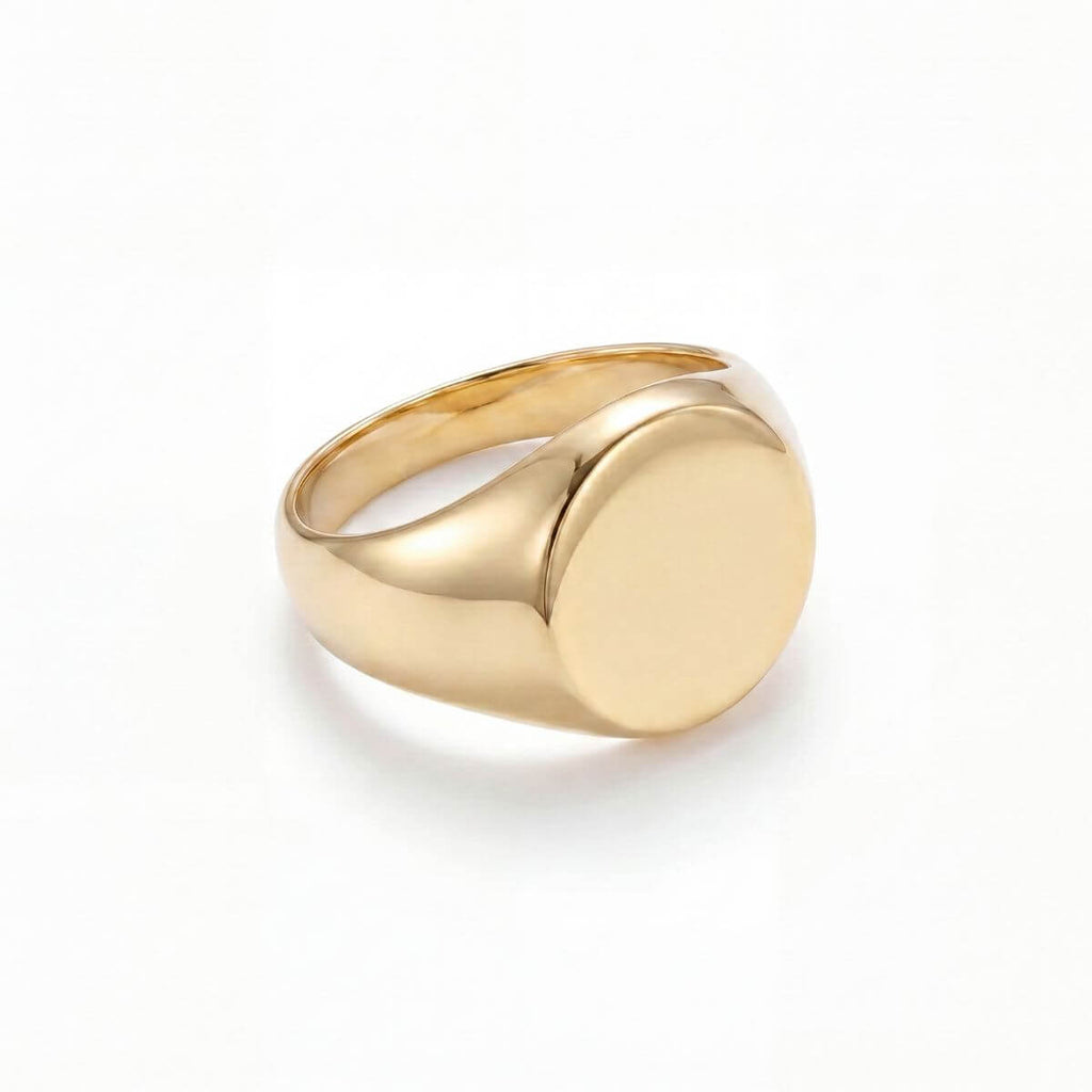 Anel Chevalier Sinete Joia Ouro Amarelo Legitimo 18k 750