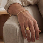 Anel Chevalier Sinete Joia Ouro Amarelo Legitimo 18k 750