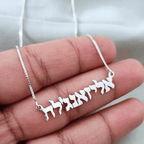 Corrente com Nome Hebraico Personalizado em Prata Legítima 925