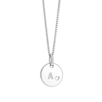 Correntinha com Medalha Letra Personalizada Prata 925