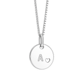Correntinha com Medalha Letra Personalizada Prata 925