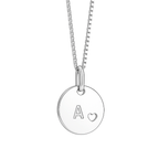 Correntinha com Medalha Letra Personalizada Prata 925