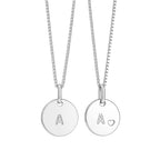 Correntinha com Medalha Letra Personalizada Prata 925