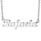 Corrente Portuguesa com Nome Personalizado em Prata