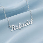 Corrente Portuguesa com Nome Personalizado em Prata