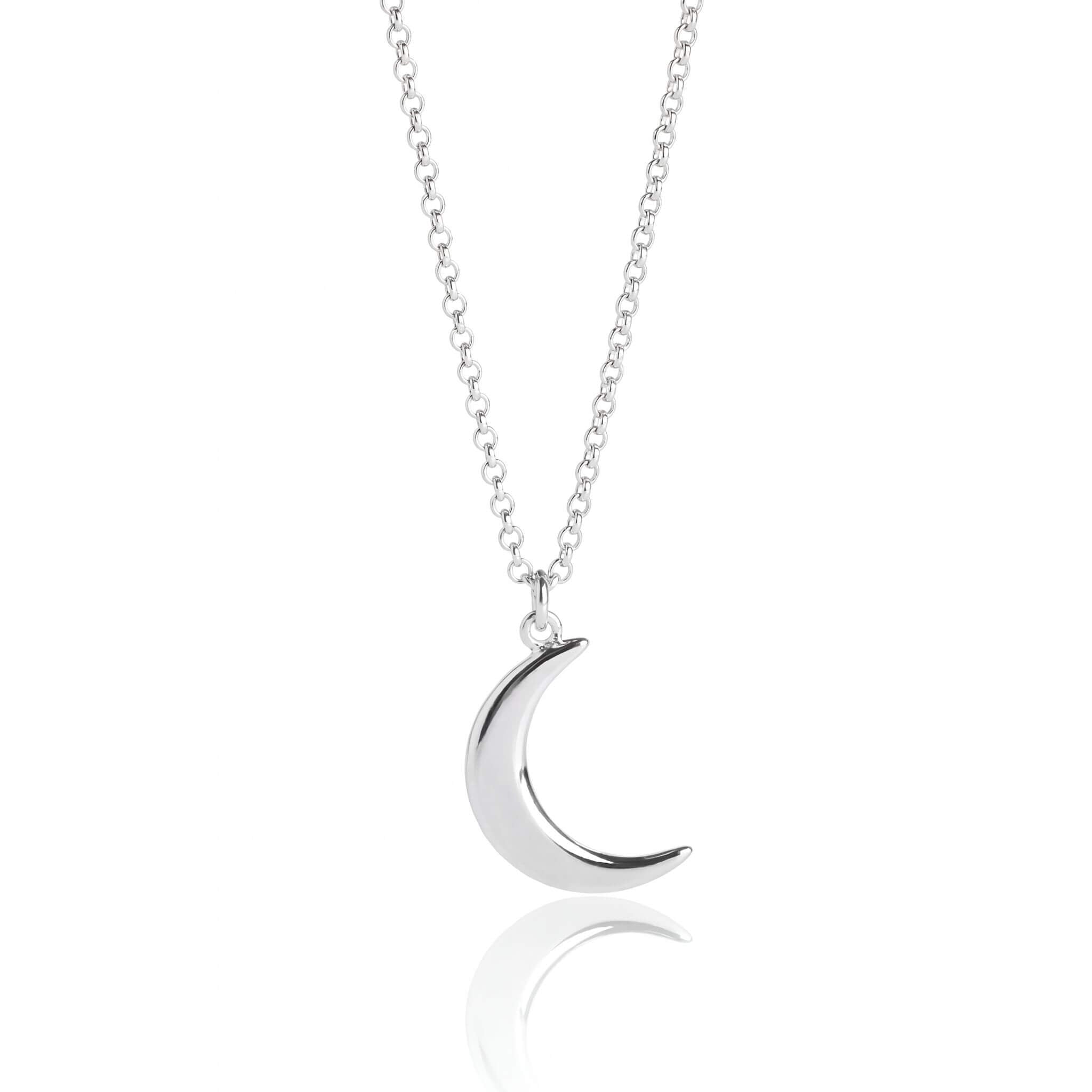 Colar Lua Crescente Prata 950