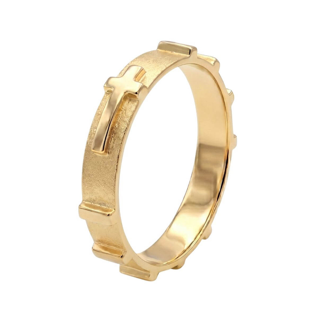 Anel Terço Engrenagem 3mm Masculino em Ouro 18k 750