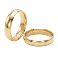 Alianças de Ouro 18k 750 4mm Anatomica
