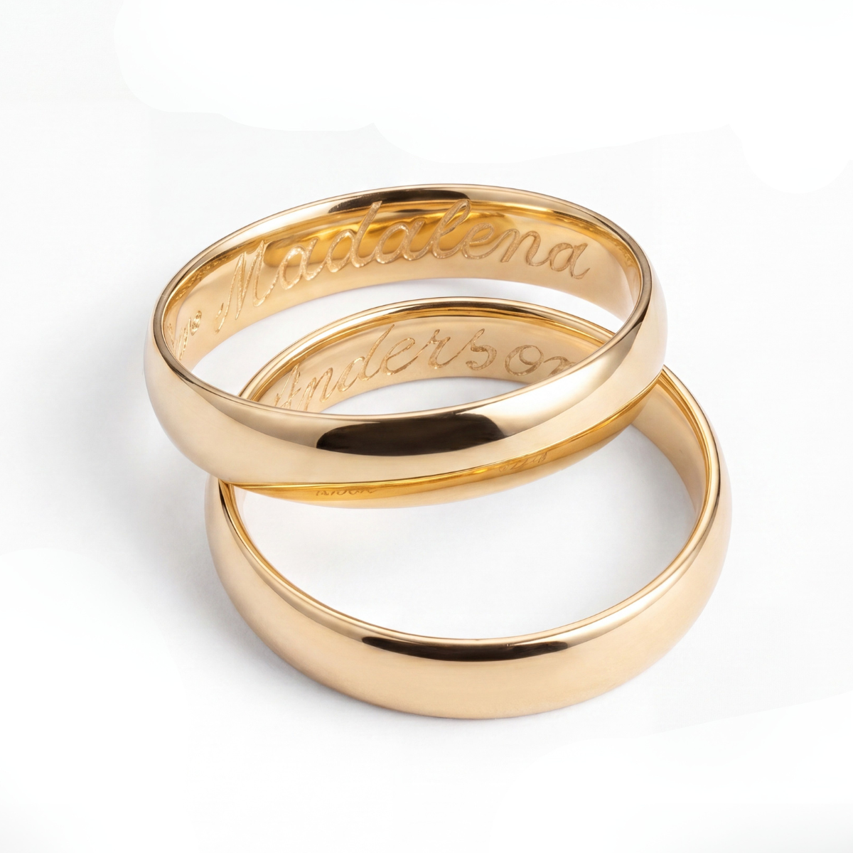 Alianças de Ouro 18k 750 4mm Anatomica