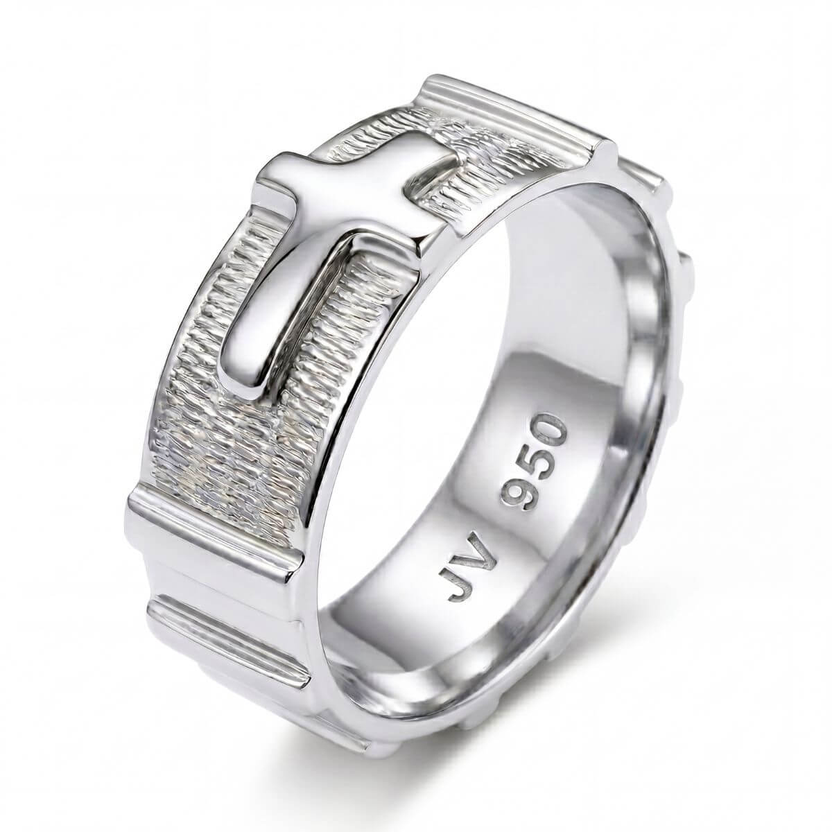 Anel de Terço Masculino 8 mm em Prata 950