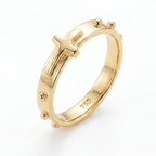 Anel de Terço Bolinha Ouro 18k 750