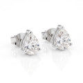 Brinco com Pedra Gota 6x8mm Prata 950