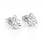 Brinco com Pedra Gota 6x8mm Prata 950