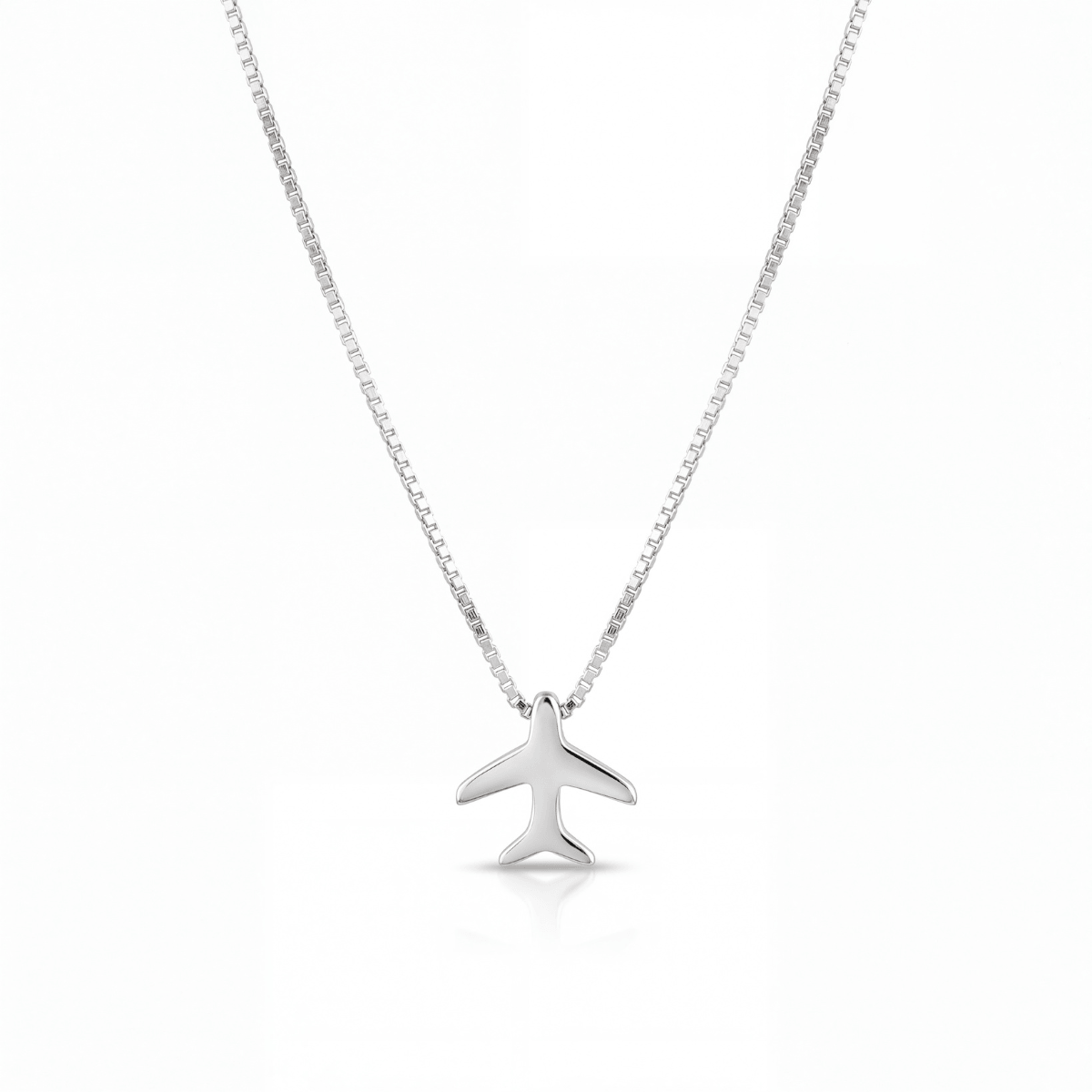 Colar Avião Feminino Delicado em Prata 925