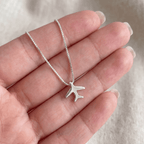 Colar Avião Feminino Delicado em Prata 925
